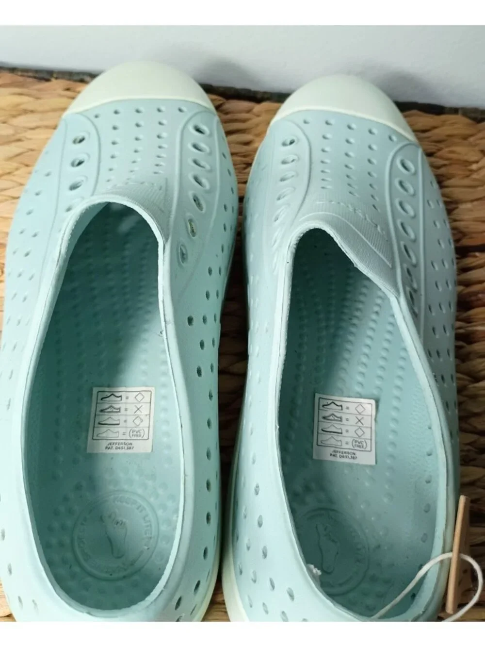 Native Unisex Jefferson Slip On Shoes W7/M5 Ocean Green Waterproof Outdoor READ
